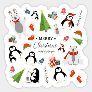 Merry Christmas drawings set Sticker